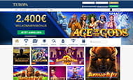 Das Bild zeigt einen Ausschnitt aus der riesigen Spielauswahl des Europa Casinos. 
