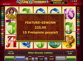 Freispiele am King's Treasure Online Jackpot Slot 