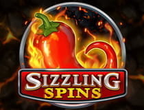 Das Bild zeigt das Logo des Slots Sizzling Spins.