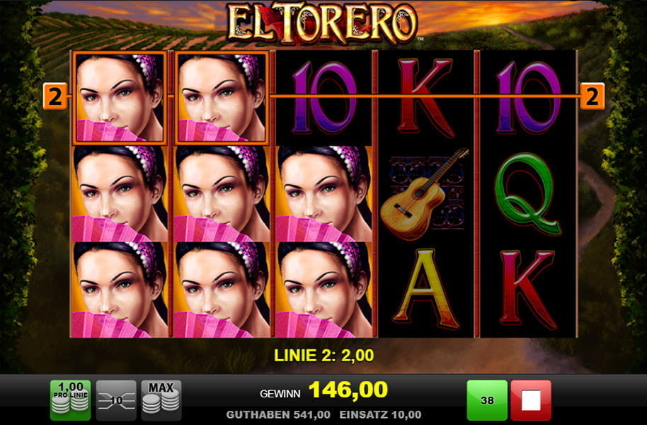 Ein besonders hoher Gewinn beim El Torero Online Spielautomat