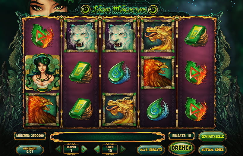 Der Spielablauf des Slots Jade Magician.