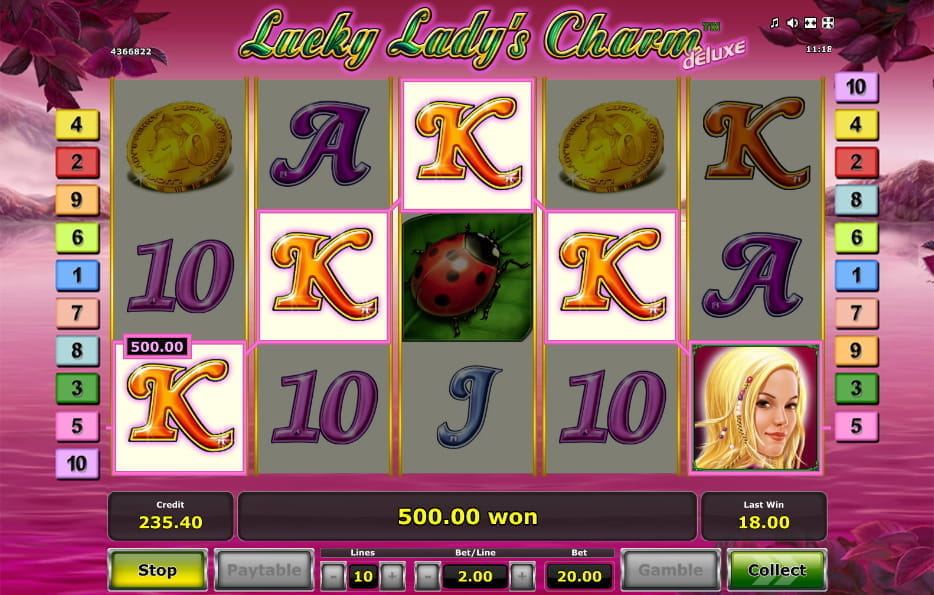 Ein hoher Gewinn am Lucky Ladys Charm Spielautomaten