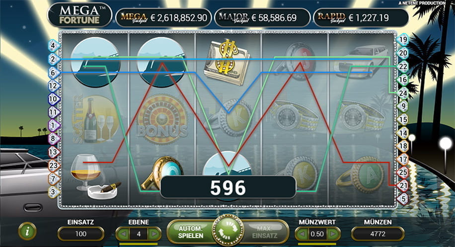 Ein hoher Gewinn am Mega Fortune Slot dank drei Wild Symbolen