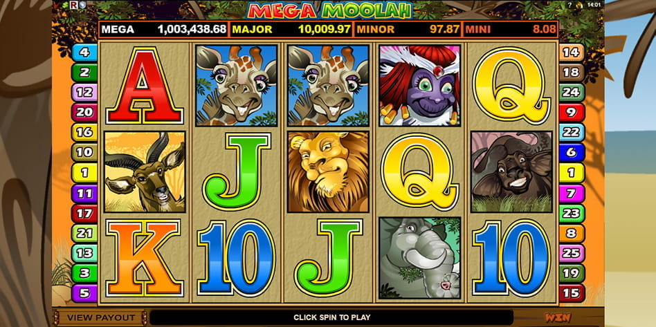 Hier gibt's ein kostenfreies Preview des Mega Moolah Slots