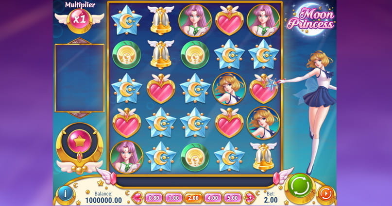Hier siehst du die Spieloberfläche von Moon Princess.
