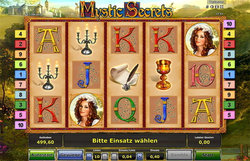 Das Vorschaubild zum Start des kostenlosen Demospiels von Mystic Secrets online Slots