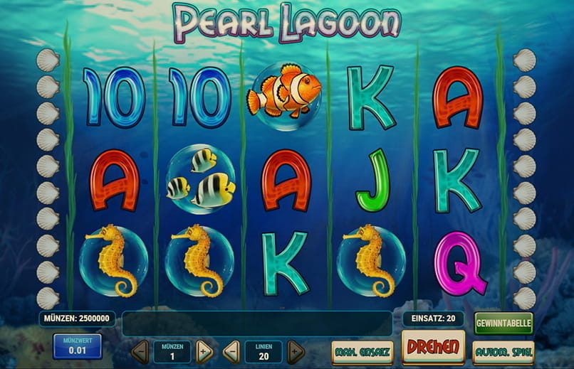 Spielablauf des Slots Pearl Lagoon.