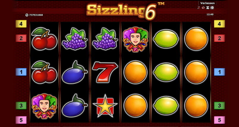 Sizzling 6 ist eine neue Variante des Spielotheken Klassikers
