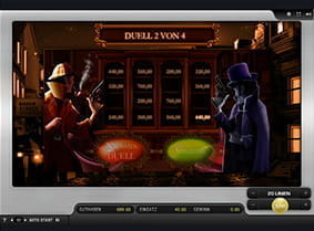 Die Duell Bonusrunde des 221b Baker Street Spielautomats