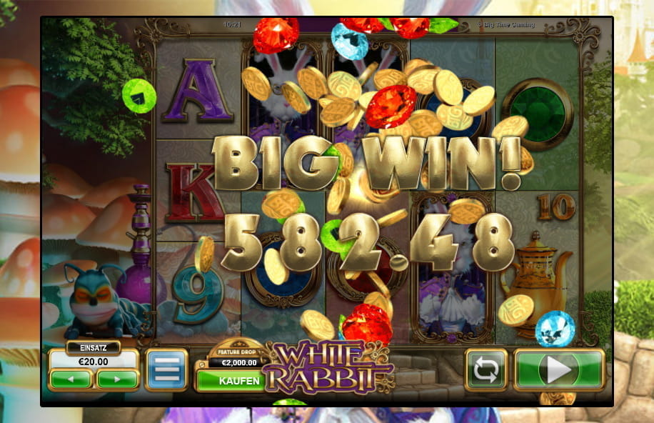 Ein hoher Gewinn beim Slot White Rabbit vom Hersteller Big Time Gaming.