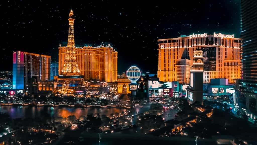 Der Las Vegas Strip bei Nacht.
