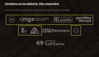 Logos und wichtige Informationen zur Sicherheit findet ihr im Footer der Webseite.
