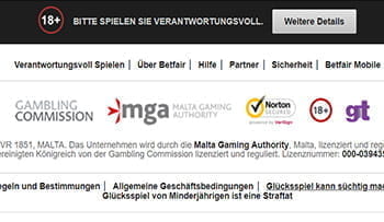 Das Bild zeigt den unteren Teil der mobilen Webseite.
