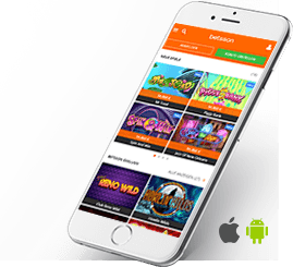 Smartphone mit dem mobilen Betsson Casino für iOS und Android Mobilgeräte.