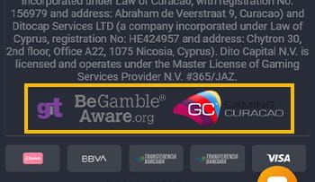 Webseite vom Ditobet Casino
