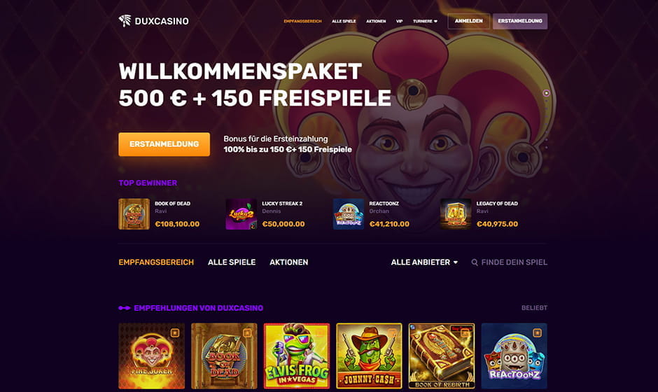 Duxcasino Erfahrungen 2025 - Spiele, App & Boni im Test