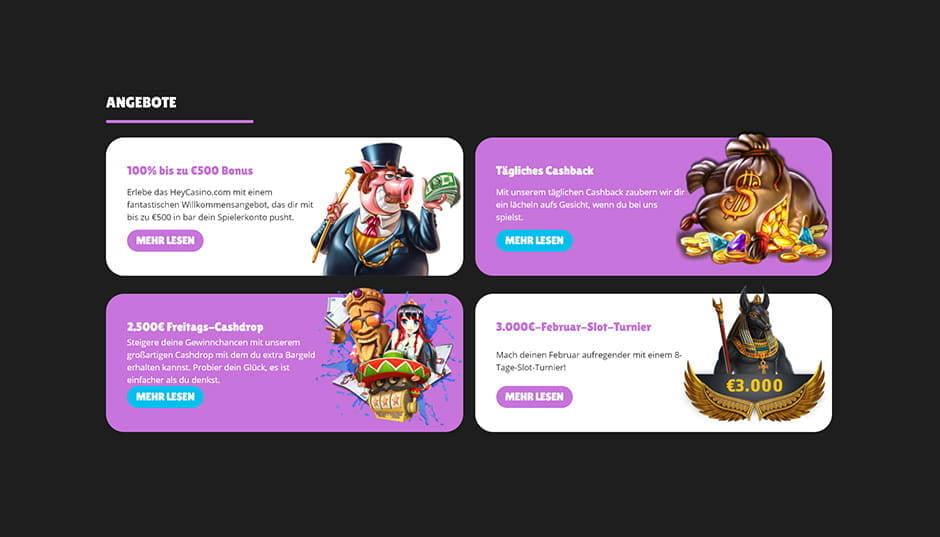 Die Bonusangebote im HeyCasino!.