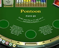 Bei der Variante Pontoon wird der Blackjack vom Spieler mit 2 zu 1 ausgezahlt