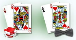 Beim Push oder Tie wird die Spieleinsatz gerecht zwischen Dealer und Spieler aufgeteilt