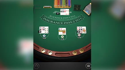Das Kartenspiel Blackjack in der mobilen Variante.