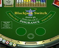 Der Blackjack Switch Spieltisch ist einfach und übersichtlich gestaltet