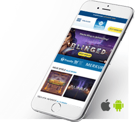 Die mobile Casinoseite des Anbieters DrückGlück. Verfügbar für iOS und Android.