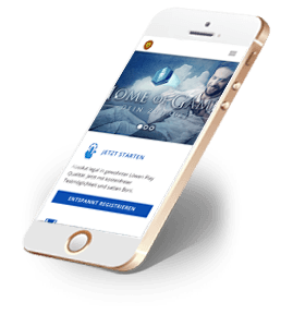 Smartphone mit der mobilen Betsson Webseite.