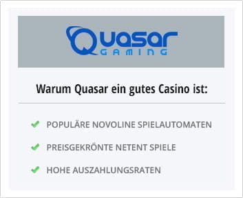 Diese Argumente sprechen für das Quasar Casino