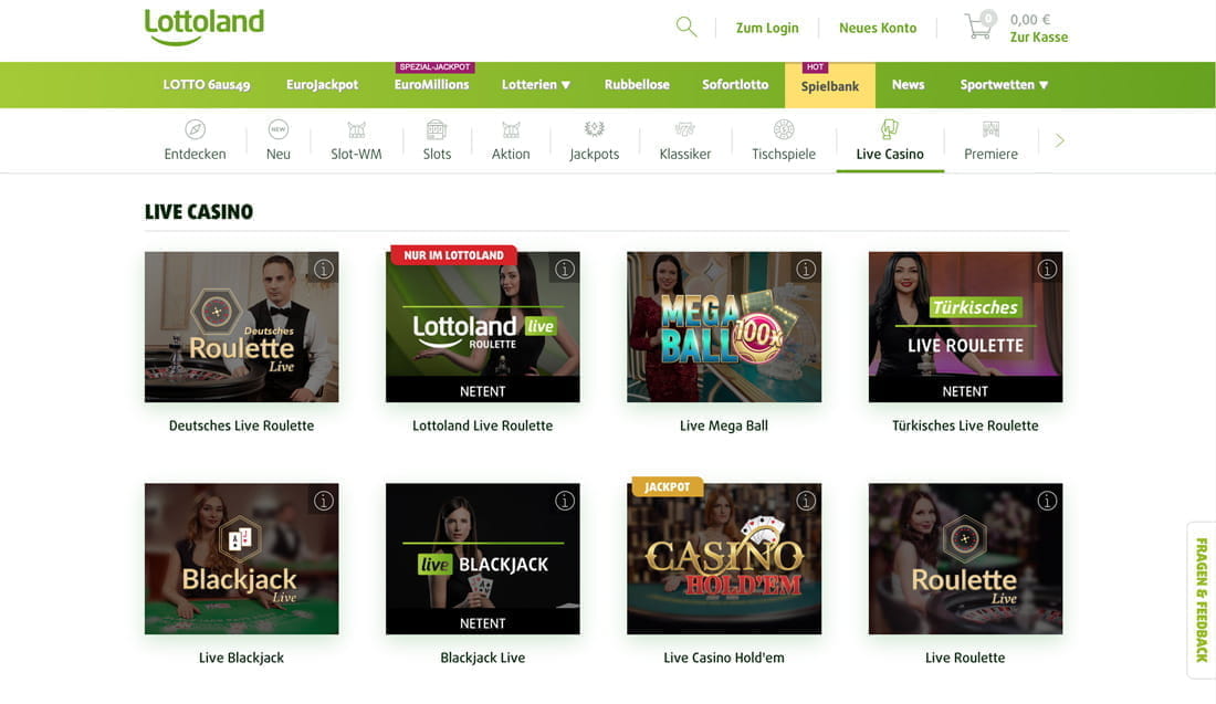 Eine Gruppe von Live Dealern im Lottoland Casino.