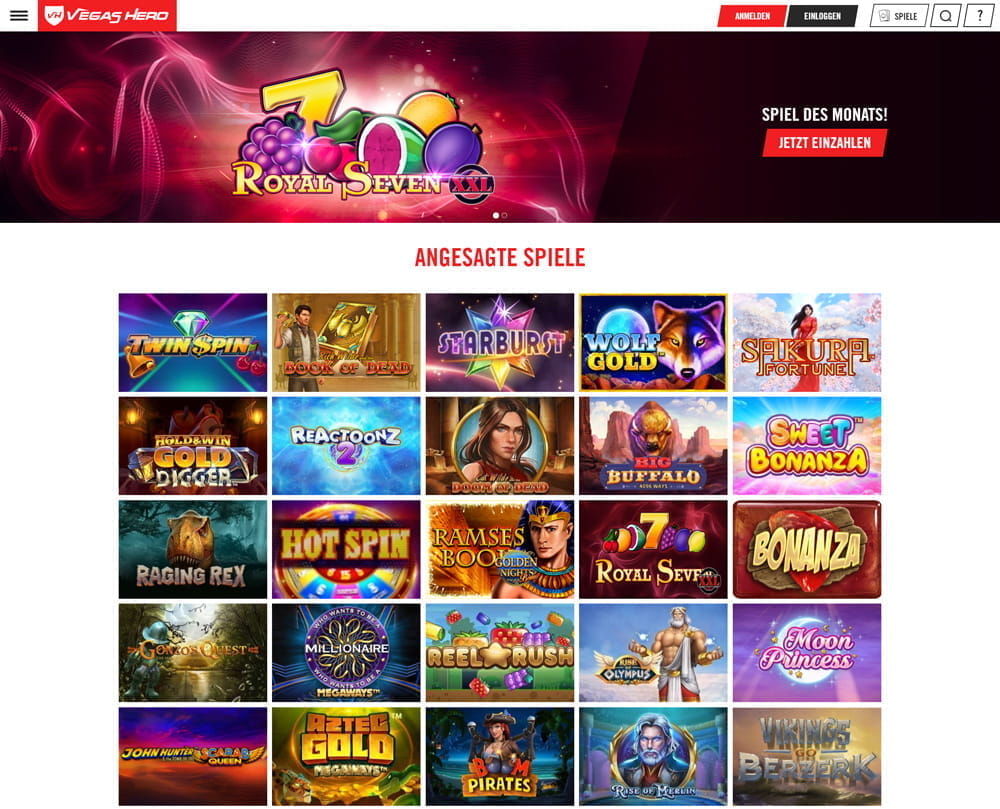 Meine Vegas Hero Erfahrung - die Spiele, Boni und Sicherheit