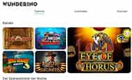 Die beliebtesten Slots bei Wunderino