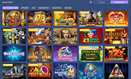 Die Spielauswahl bei Jackie Jackpot.