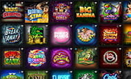 In der Übersicht werden die Automaten Spiele angezeigt, die man bei Jackpots in a Flash spielen kann. 