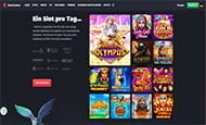 Die Webseite vom Joo Spielothek mit einigen Slots.