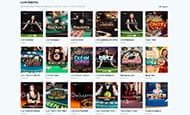 Der Live Dealer Bereich im Lucky Days Spielothek.