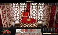 Eine Dealerin am Super Sic Bo Tisch im LV BET Live Spielothek.