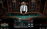 Live Craps Tisch im Stelario Spielothek.