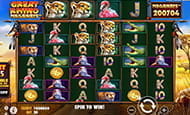 Der Great Rhino Megaways Slot im SupaCasi Spielothek.