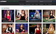 Der Live Dealer Bereich im Unikrn Spielothek.