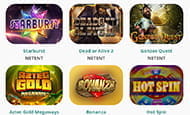 Die Logos einiger Video Slots im YaaSpielothek.