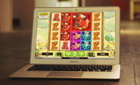 Ein Laptop mit Spielothek Spielen.