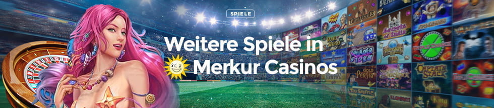 In einem Merkur Online Casino kann man auch Slots anderer Entwickler zocken und an Tischspiele teilnehmen