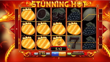 Gewinn beim Stunning Hot Spielautomat von BF Games.