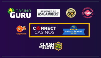 Der Footer der Casinoseite.