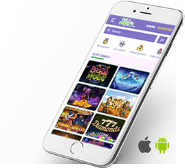 Die Lucy's Casino Web-App auf einem Smartphone.