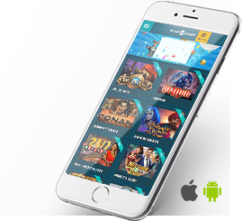 Das Angebot an Spielen im Platincasino, dargestellt auf einem Smartphone. Verfügbar für iOS und Android Endgeräte.