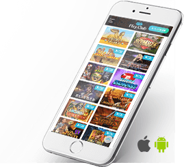 Das Play Club Online Casino zu sehen auf einem iOS und Android Smartphone.