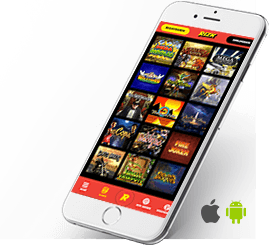 Die Rizk Online Casino App auf einem Smartphone Bildschirm.