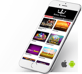 Das Bild zeigt die mobile Auswahl des Casinos.