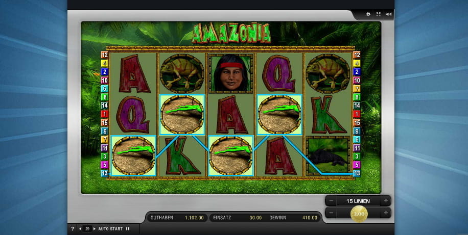 Ein großer Gewinn beim Amazonia Spielautomat